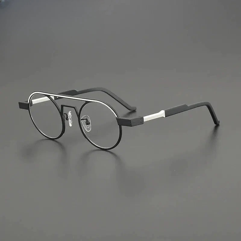 Women's Oval Full Rim Titanium Double Bridge Prescription Glasses G85831 — view 8 | Rx Spectacle