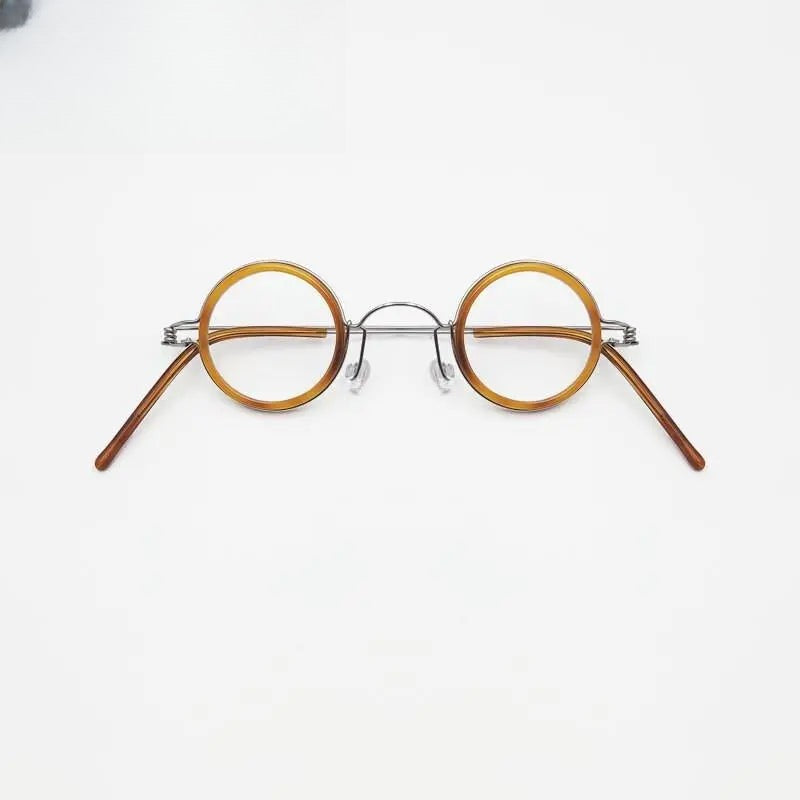 Unisex Round Full Rim Acetate Prescription Glasses Y060 — view 1 | Rx Spectacle