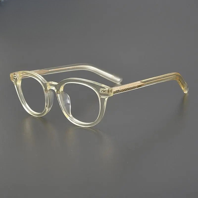 Unisex Round Full Rim Acetate Prescription Glasses Gxyj1028 — view 3 | Rx Spectacle