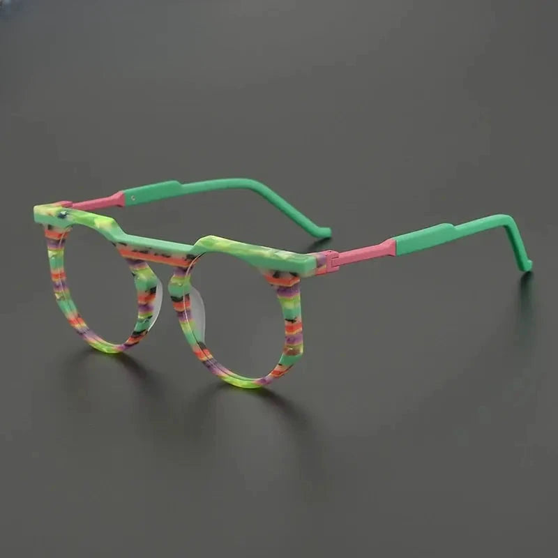 Unisex Browline Full Rim Acetate Prescription Glasses G9399 — view 1 | Rx Spectacle