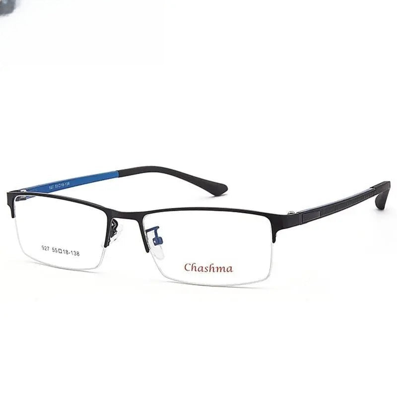 Men's Square Semi-Rimless TR90 Prescription Glasses 927 — view 7 | Rx Spectacle