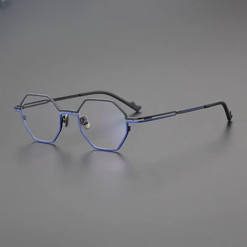 Unisex Polygon Full Rim Titanium Prescription Glasses Gxyj1034 — view 1 | Rx Spectacle