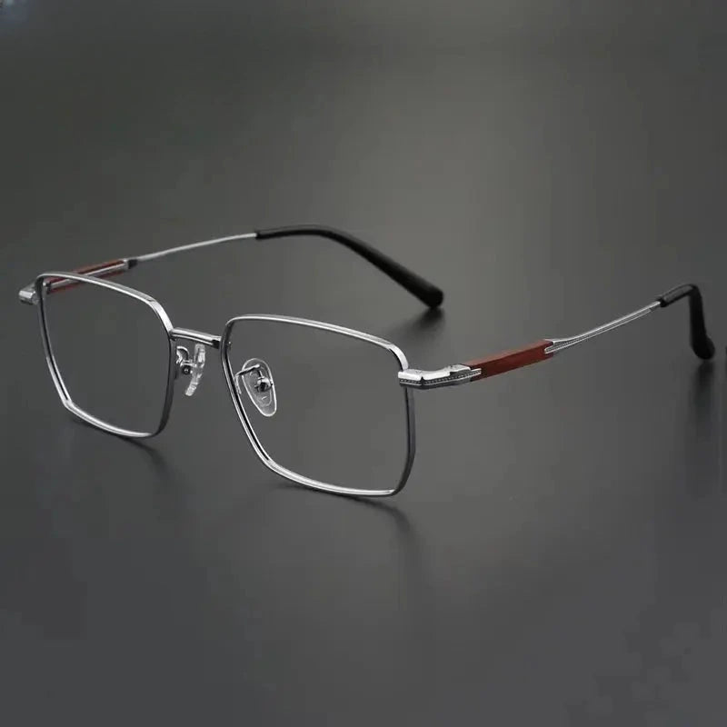 Unisex Square Full Rim Titanium Prescription Glasses 412304 — view 1 | Rx Spectacle