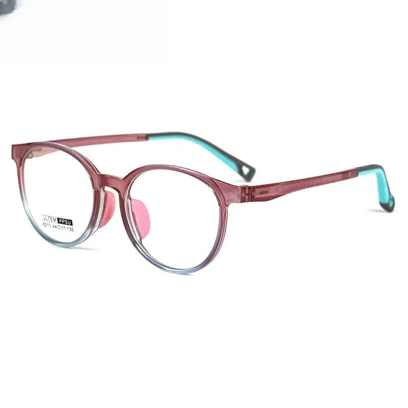 Unisex Round Full Rim Titanium Prescription Glasses 8210 — view 6 | Rx Spectacle