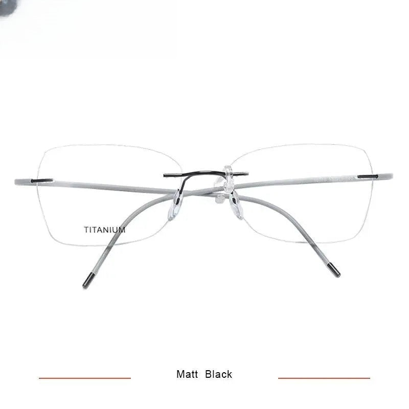 Unisex Square Rimless Prescription Glasses Kr6015 — view 2 | Rx Spectacle