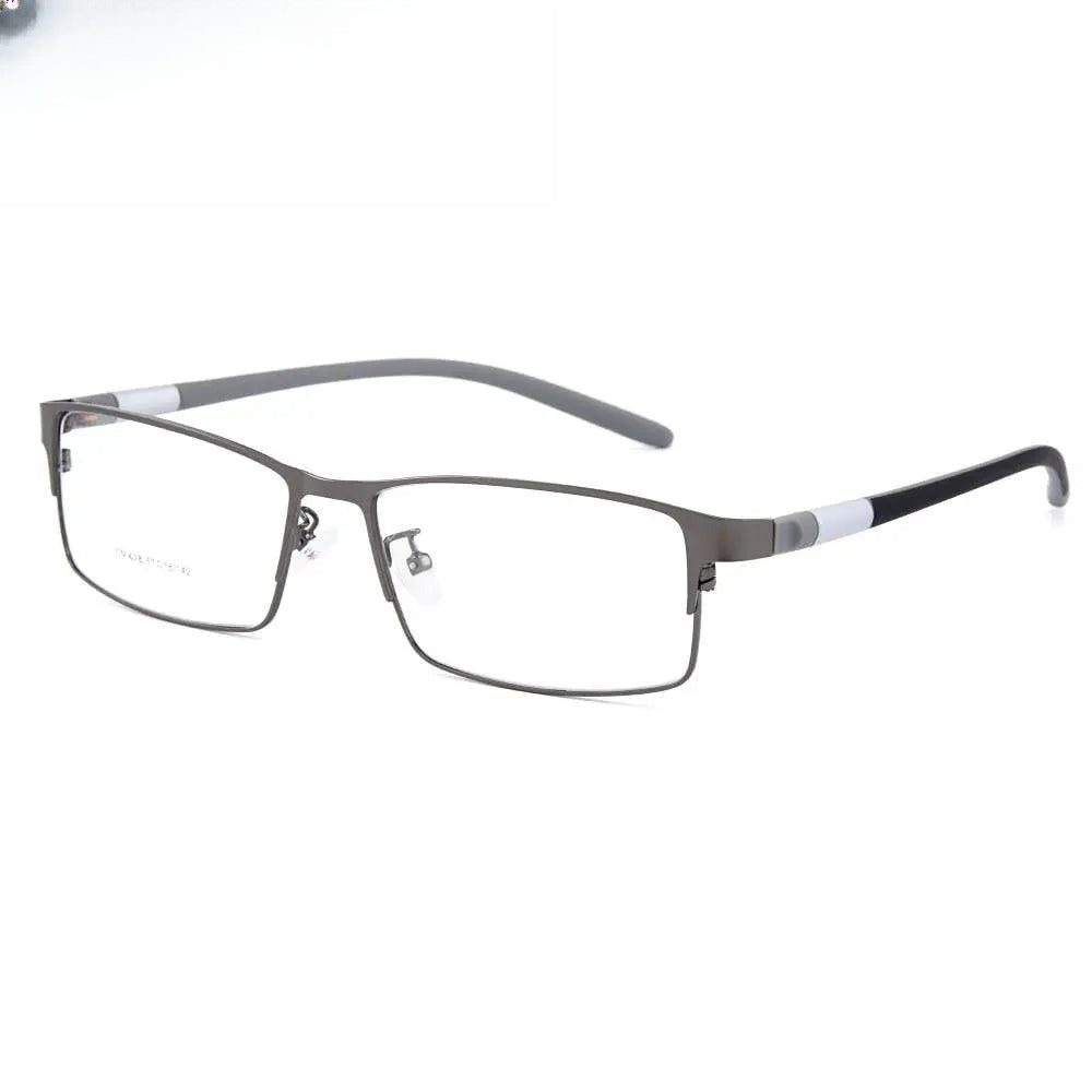 Men's Square Full Rim Titanium Prescription Glasses Y028 — view 1 | Rx Spectacle