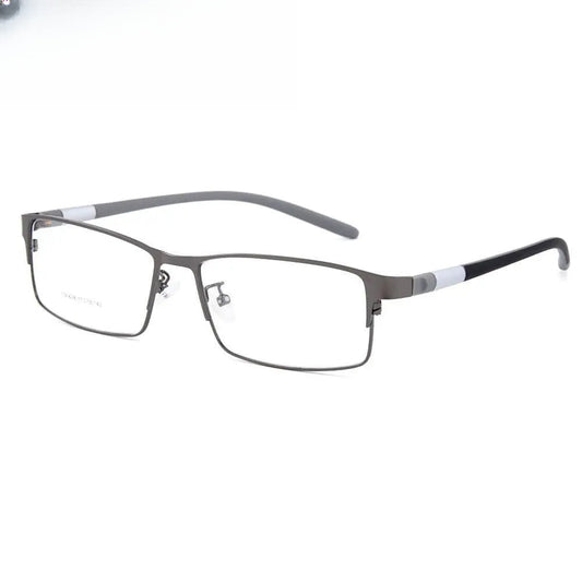 Men's Square Full Rim Titanium Prescription Glasses Y028 — view 1 | Rx Spectacle