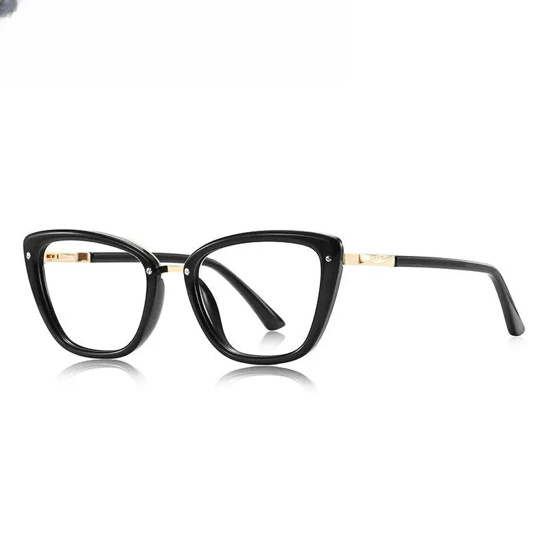 Women's Cat Eye Full Rim Titanium Prescription Glasses 62220 — view 5 | Rx Spectacle
