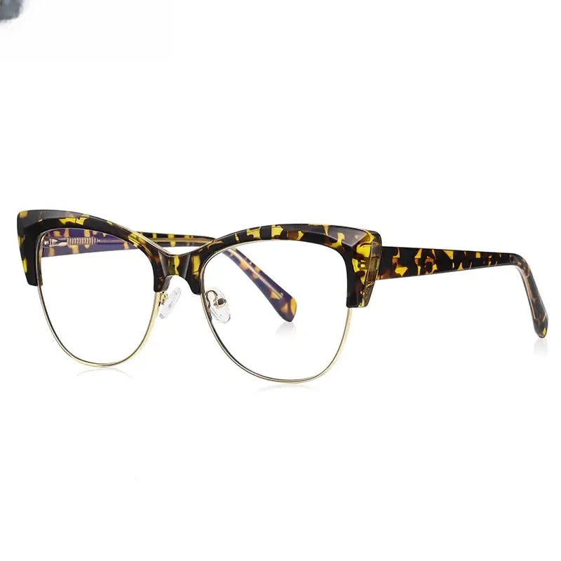 Women's Cat Eye Full Rim Titanium Reading Glasses 2181 — view 12 | Rx Spectacle