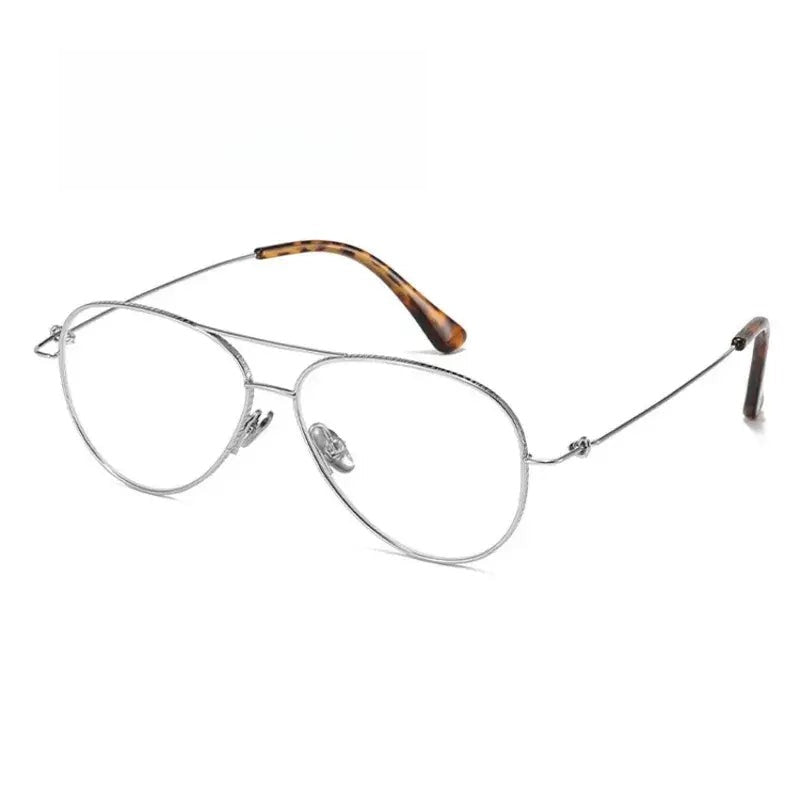 Unisex Oval Full Rim Titanium Double Bridge Prescription Glasses 30918 — view 1 | Rx Spectacle