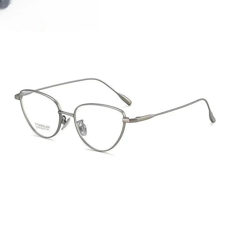 Women's Cat Eye Full Rim Titanium Prescription Glasses 603038 — view 6 | Rx Spectacle