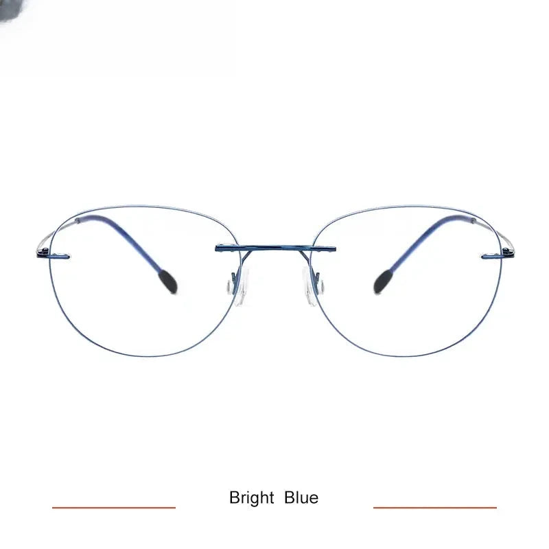 Women's Oval Rimless Titanium Prescription Glasses 318003 — view 3 | Rx Spectacle