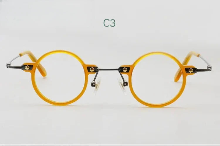 Unisex Round Full Rim Titanium Prescription Glasses 14029 — view 3 | Rx Spectacle