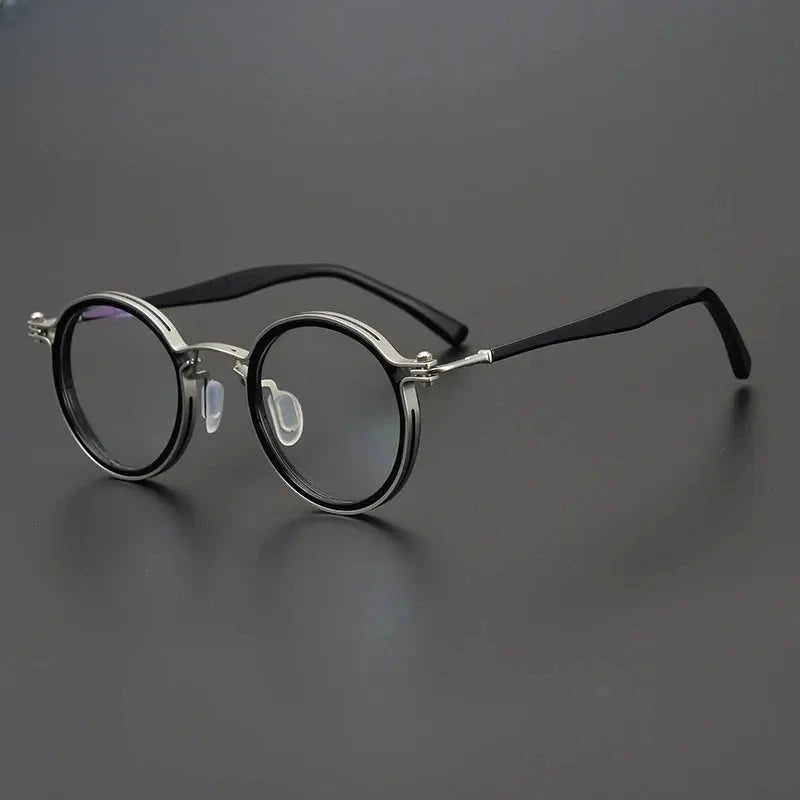 Unisex Round Full Rim Titanium Prescription Glasses Gxyj576 — view 2 | Rx Spectacle
