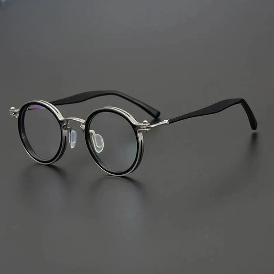Unisex Round Full Rim Titanium Prescription Glasses Gxyj576 — view 1 | Rx Spectacle
