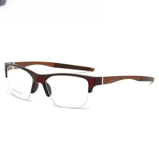 Unisex Square Semi-Rimless TR90 Prescription Glasses 615856 — view 1 | Rx Spectacle