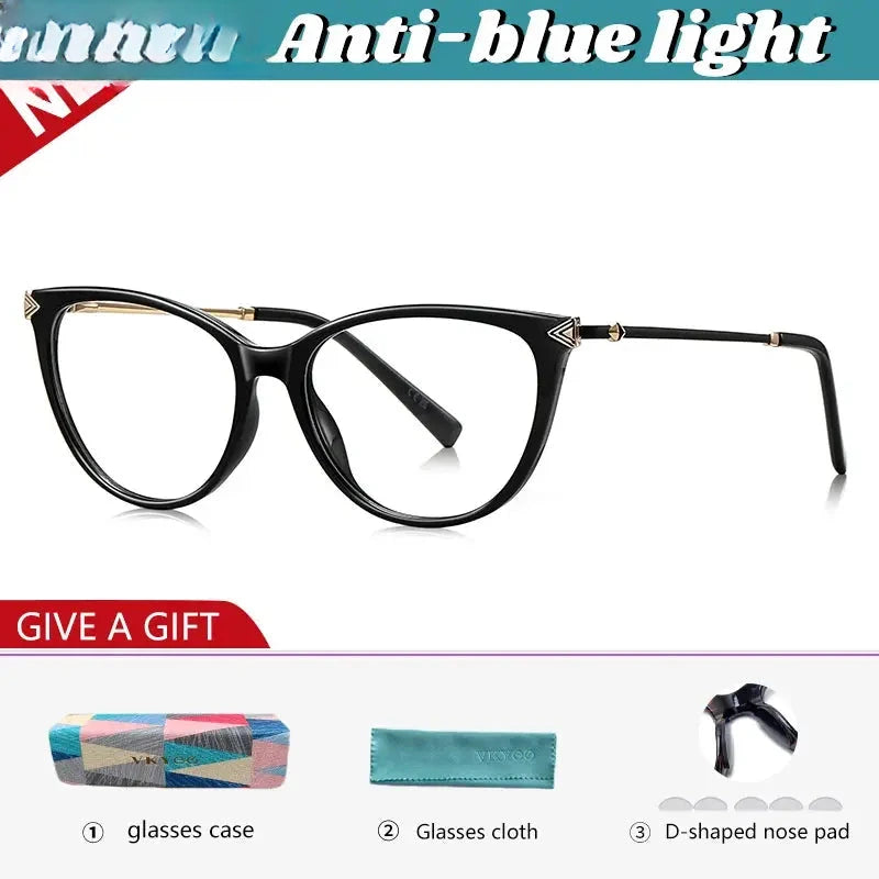 Women's Cat Eye Full Rim TR90 Reading Glasses 77235 — view 6 | Rx Spectacle