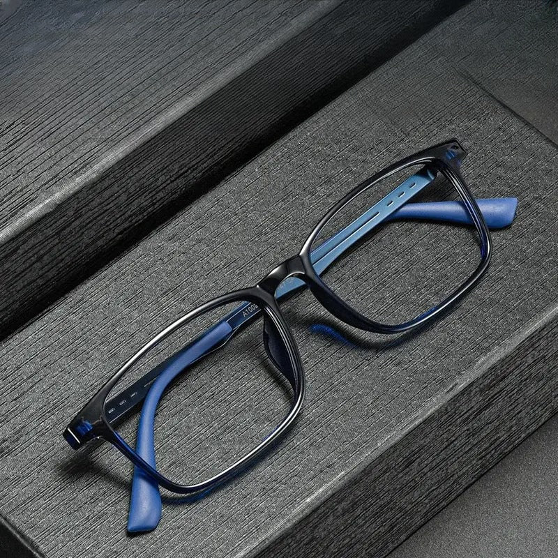 Unisex Rectangular Full Rim Titanium Prescription Glasses 100200 — view 1 | Rx Spectacle
