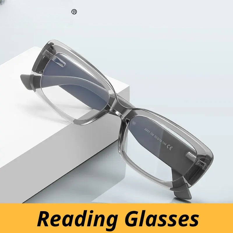 Women's Rectangular Full Rim Titanium Reading Glasses 512251 — view 1 | Rx Spectacle
