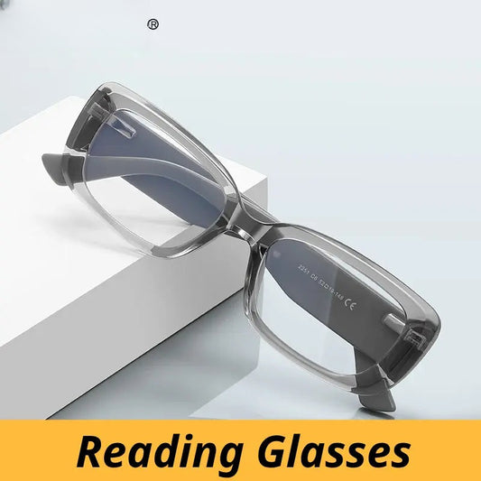 Women's Rectangular Full Rim Titanium Reading Glasses 512251 — view 1 | Rx Spectacle