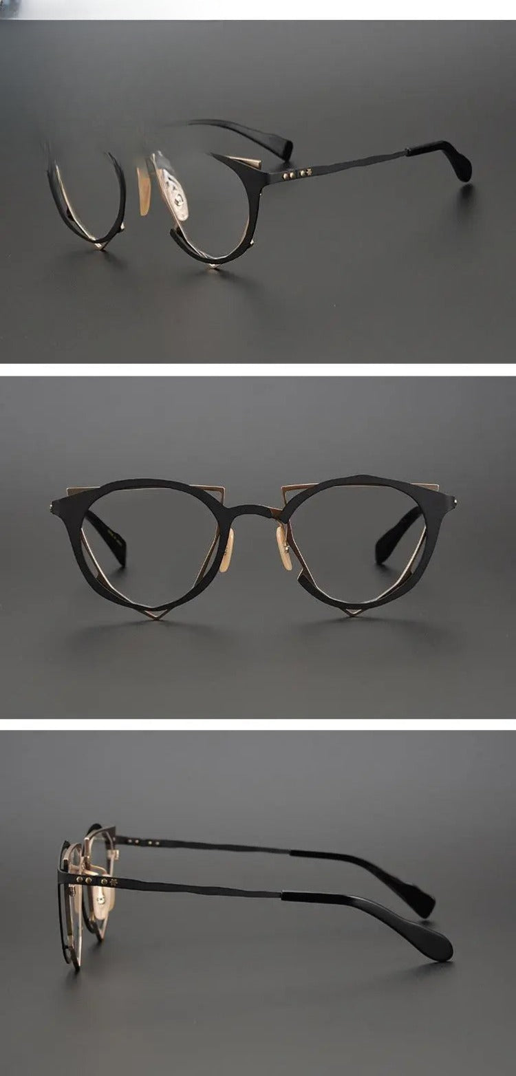 Unisex Triangle Full Rim Alloy Prescription Glasses Gxyj535 — view 14 | Rx Spectacle