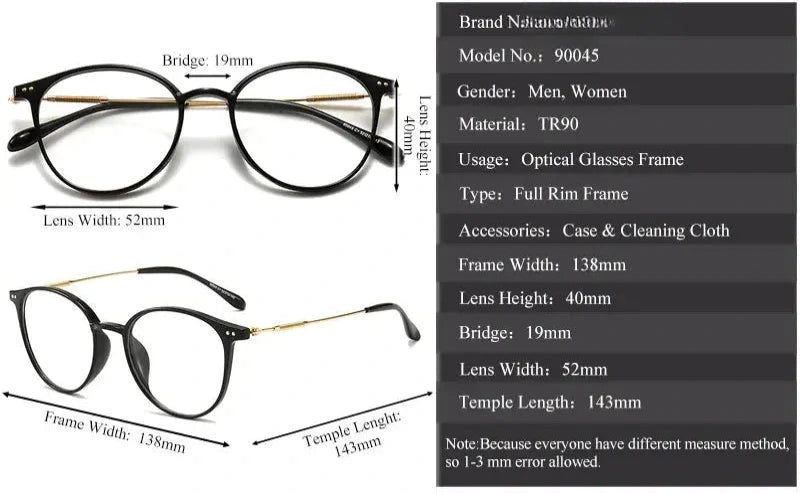 Women's Round Full Rim Titanium Prescription Glasses 390045 — view 2 | Rx Spectacle