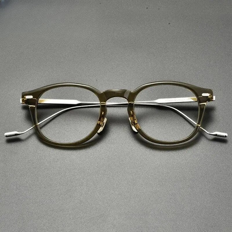 Unisex Square Full Rim Titanium Prescription Glasses Gxyj855 — view 4 | Rx Spectacle