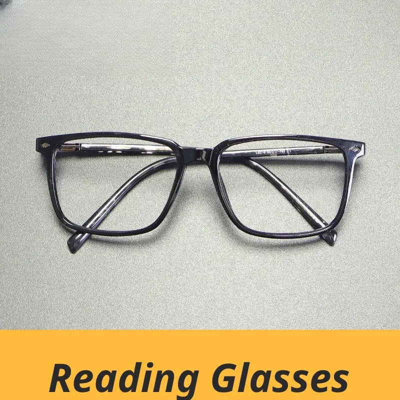 Men's Square Full Rim Titanium Reading Glasses Gxyj9215 — view 1 | Rx Spectacle