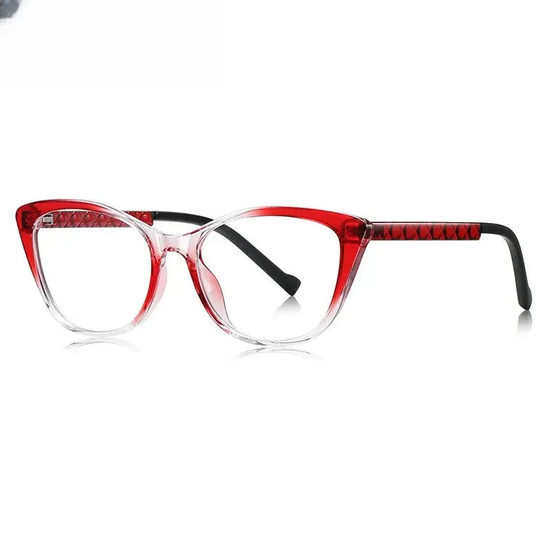 Women's Cat Eye Full Rim Titanium Prescription Glasses 52019 — view 7 | Rx Spectacle