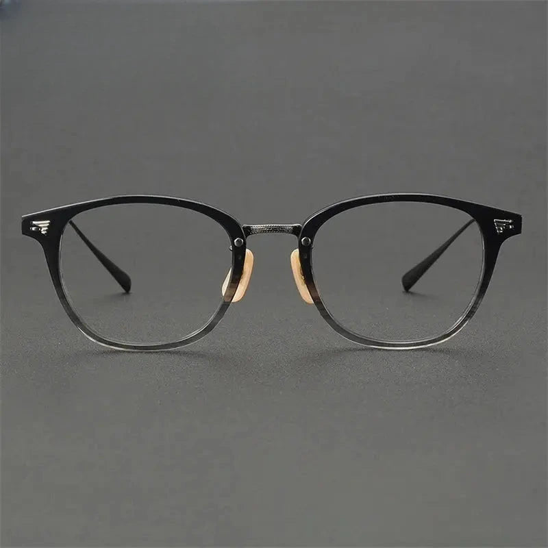 Unisex Square Full Rim Titanium Prescription Glasses 936548 — view 2 | Rx Spectacle