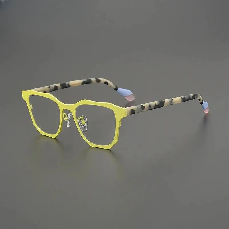 Women's Square Full Rim Titanium Prescription Glasses G85883 — view 6 | Rx Spectacle