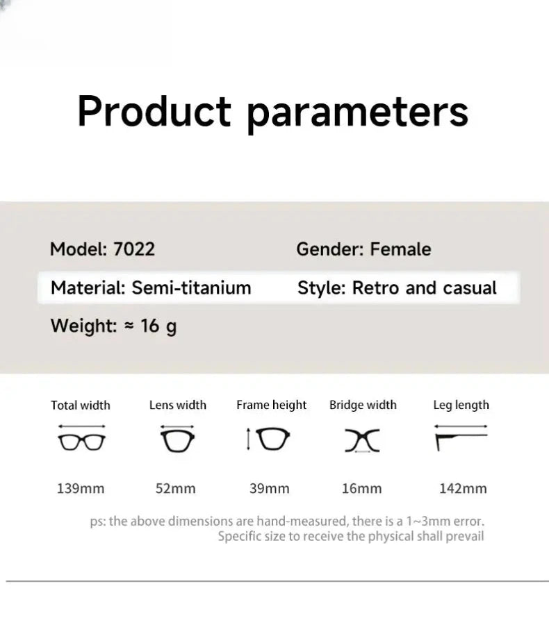 Women's Oval Semi-Rimless Titanium Reading Glasses 637022 — view 2 | Rx Spectacle