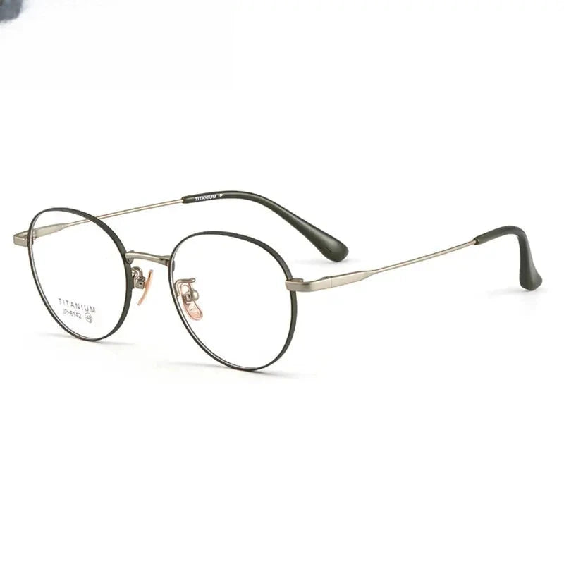 Women's Oval Full Rim Titanium Prescription Glasses 406142 — view 3 | Rx Spectacle