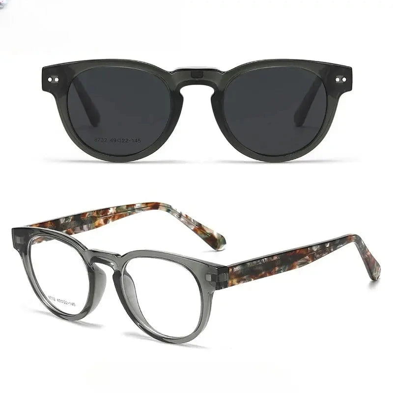 Women's Square Full Rim Acetate Clip-On Prescription Glasses 938732 — view 6 | Rx Spectacle