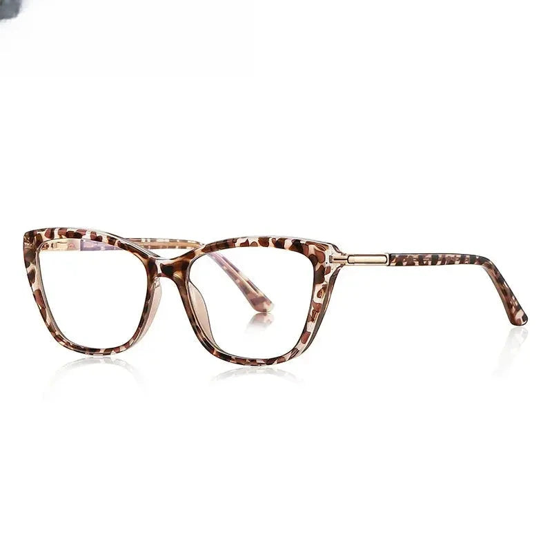Women's Cat Eye Full Rim Titanium Prescription Glasses 22334 — view 4 | Rx Spectacle