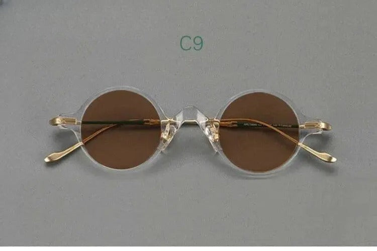 Unisex Round Full Rim Titanium Prescription Glasses 4128B — view 15 | Rx Spectacle