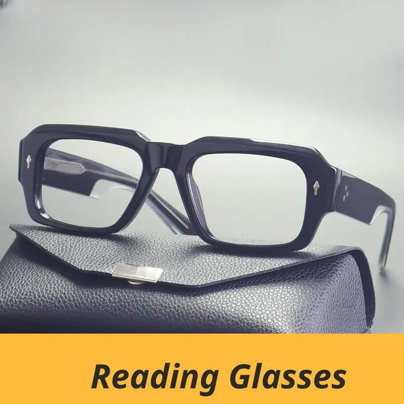 Unisex Square Full Rim Acetate Oversized Reading Glasses G91019 — view 1 | Rx Spectacle
