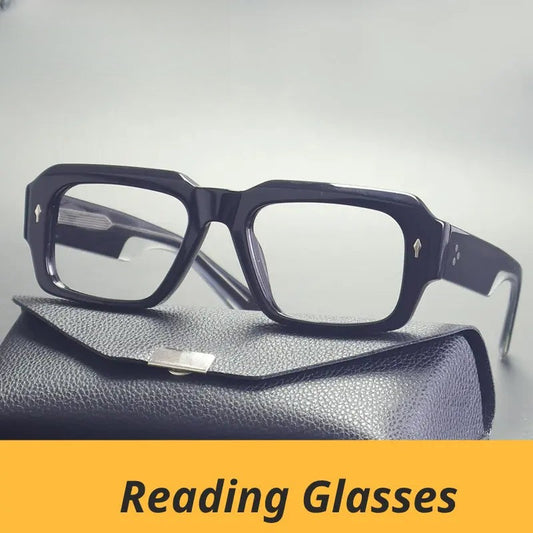 Unisex Square Full Rim Acetate Oversized Reading Glasses G91019 — view 1 | Rx Spectacle