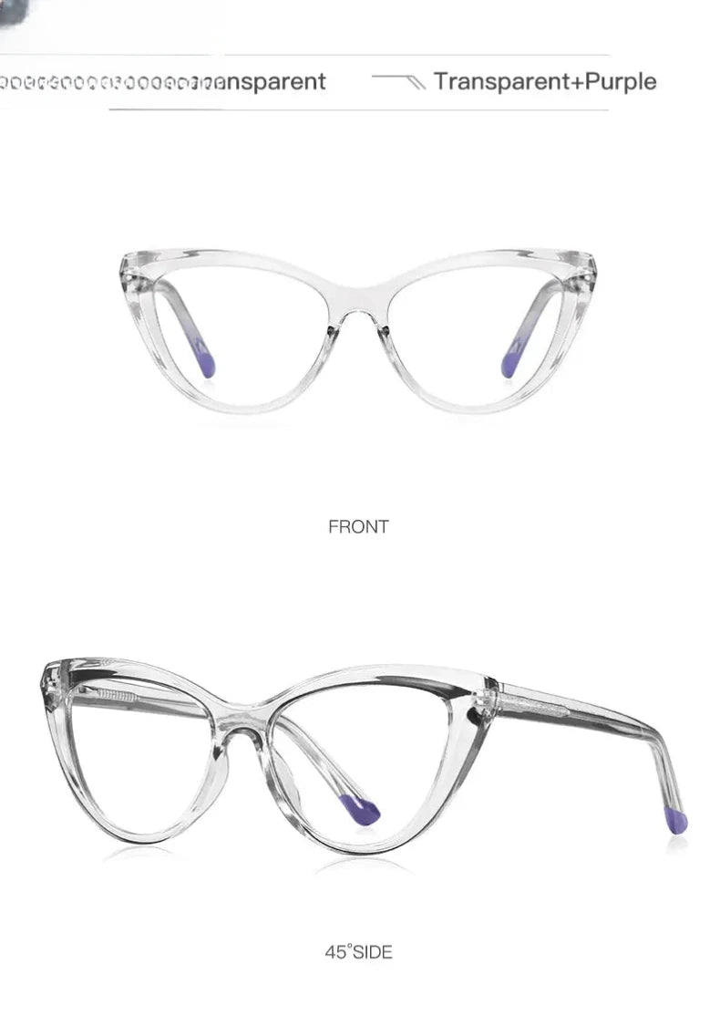 Women's Cat Eye Full Rim Reading Glasses Pfd2152 — view 17 | Rx Spectacle