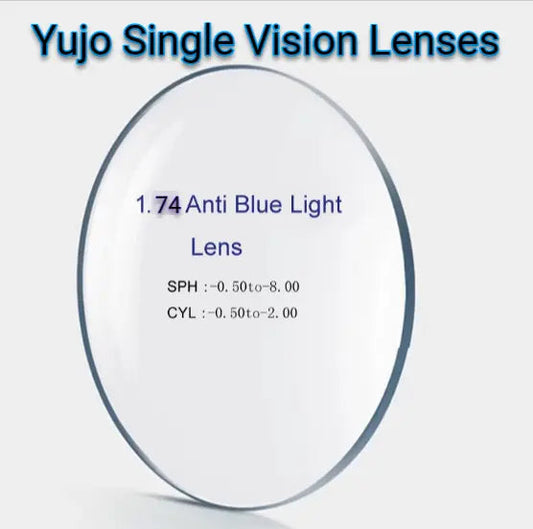 1.74 High Index Single Vision Anti Blue Light Clear Lenses — view 1 | Rx Spectacle