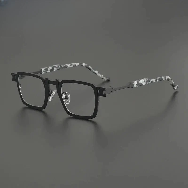 Unisex Square Full Rim Titanium Prescription Glasses Gxyj5910 — view 8 | Rx Spectacle
