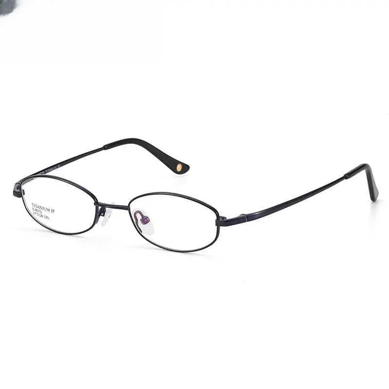 Unisex Oval Full Rim Titanium Prescription Glasses 8070 — view 22 | Rx Spectacle