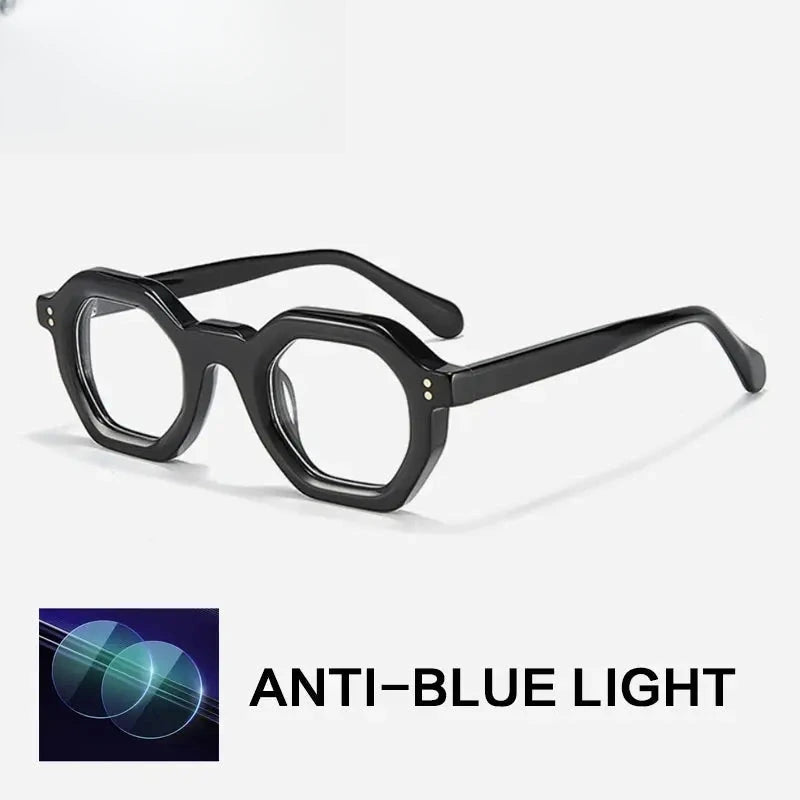 Unisex Oval Full Rim Acetate Flat Top Reading Glasses 29002 — view 5 | Rx Spectacle