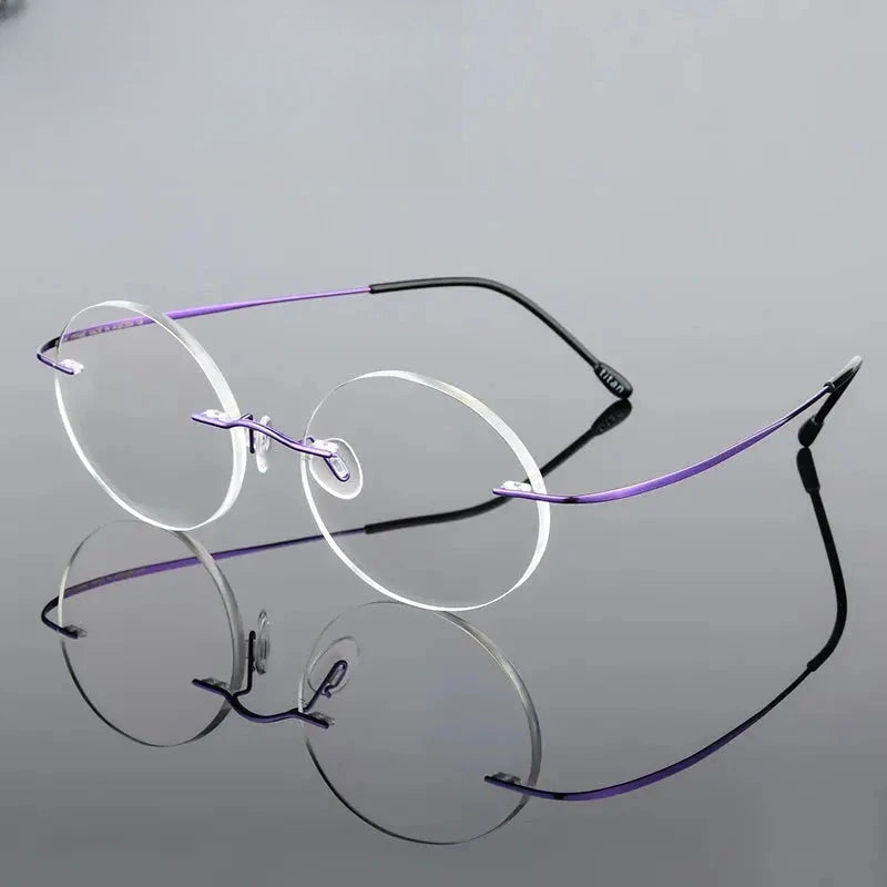 Women's Polygon Rimless Titanium Prescription Glasses 316016 — view 1 | Rx Spectacle