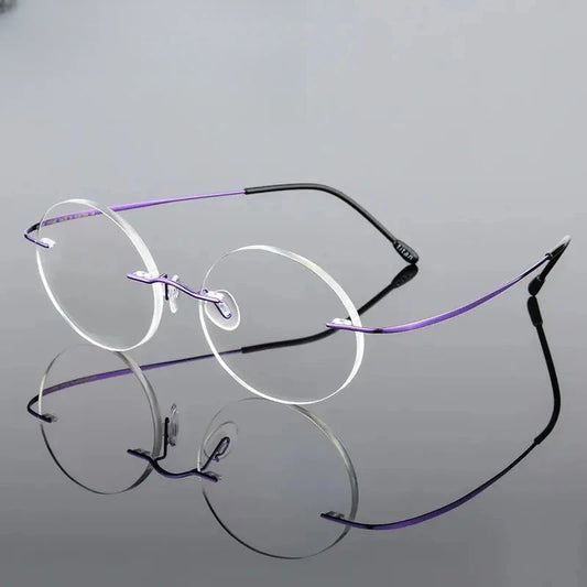 Women's Polygon Rimless Titanium Prescription Glasses 316016 — view 1 | Rx Spectacle