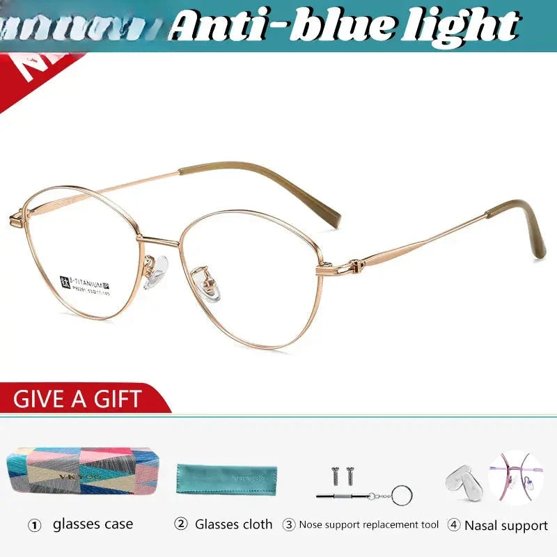 Unisex Oval Full Rim Titanium Reading Glasses 690291 — view 6 | Rx Spectacle