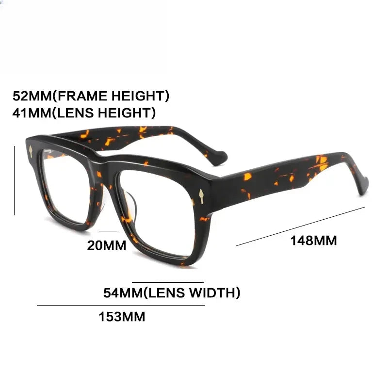 Unisex Square Full Rim Acetate Oversized Reading Glasses 882290 — view 2 | Rx Spectacle