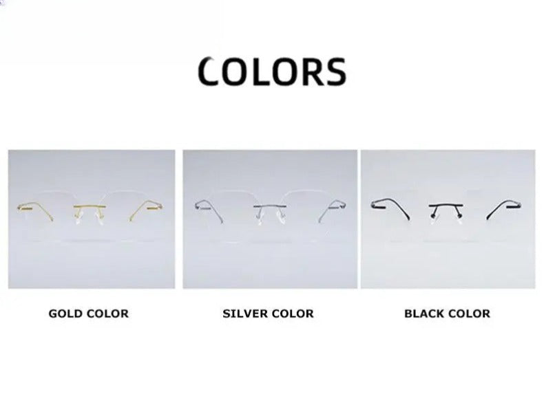 Women's Round Rimless Titanium Prescription Glasses 3018 — view 11 | Rx Spectacle