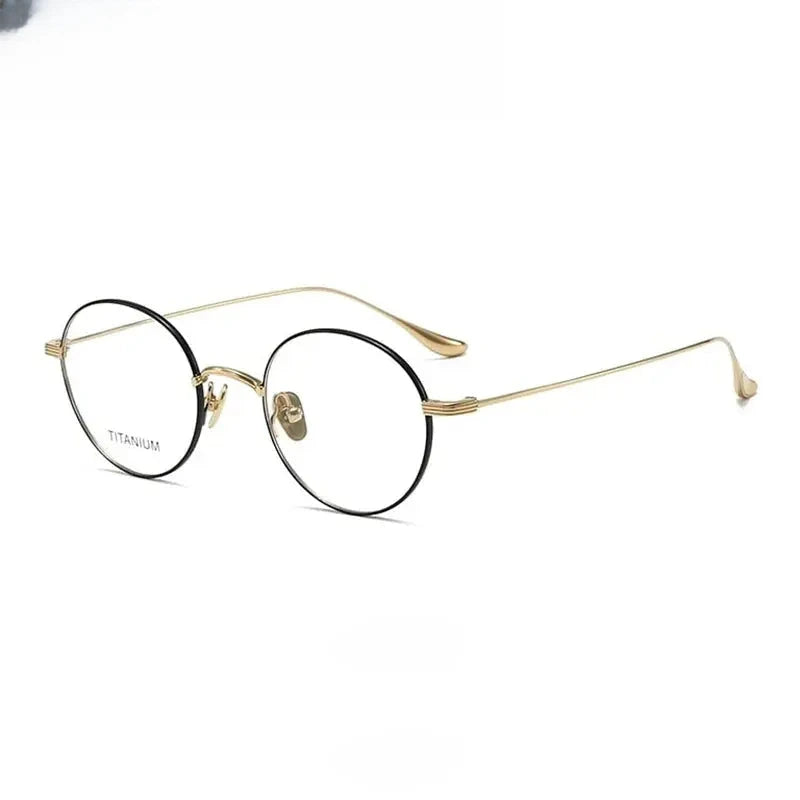 Women's Round Full Rim Titanium Prescription Glasses 403061 — view 1 | Rx Spectacle
