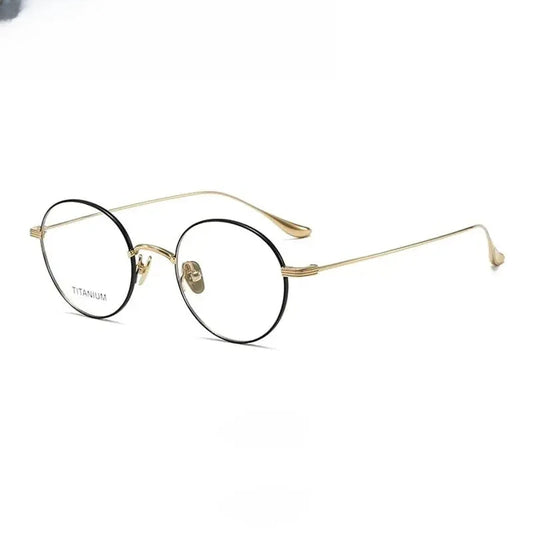 Women's Round Full Rim Titanium Prescription Glasses 403061 — view 1 | Rx Spectacle
